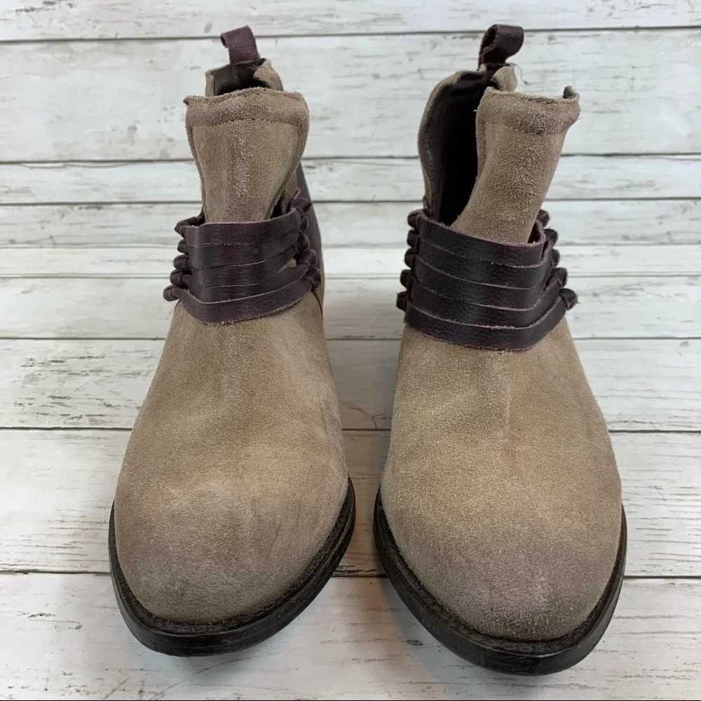 Diba Skiler Dust Brown Suede Leather Ankle Boots - Picture 3 of 13